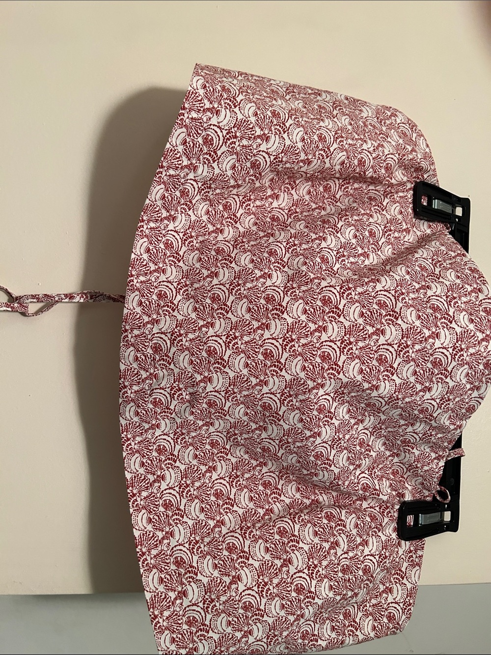 Banana Republic Red and White Printed Crop Top